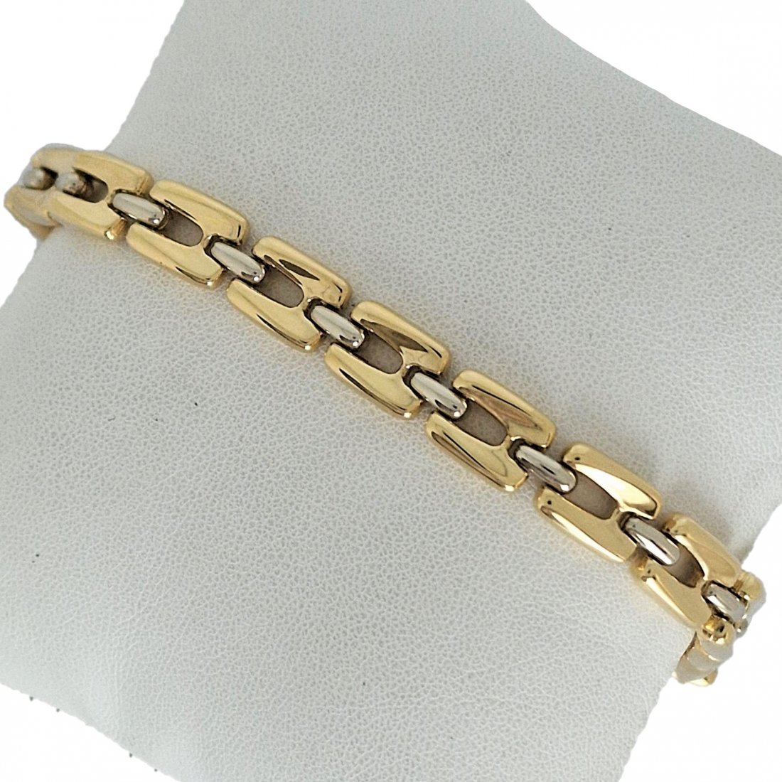 Bracciale Donna a catena in oro giallo e bianco